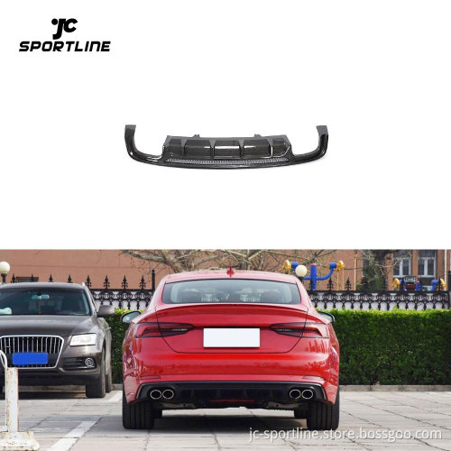 S5 Carbon Fiber Rear Diffuser for Audi A5 Quattro S line 2017-2019
